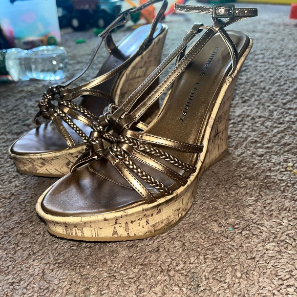 Chinese laundry brown wedges - Picture 4 of 5